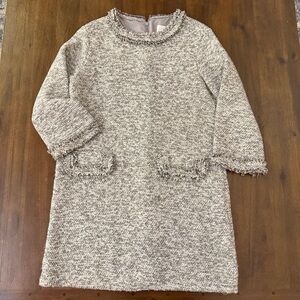 Elegant Women's Tweed Dress - Gray